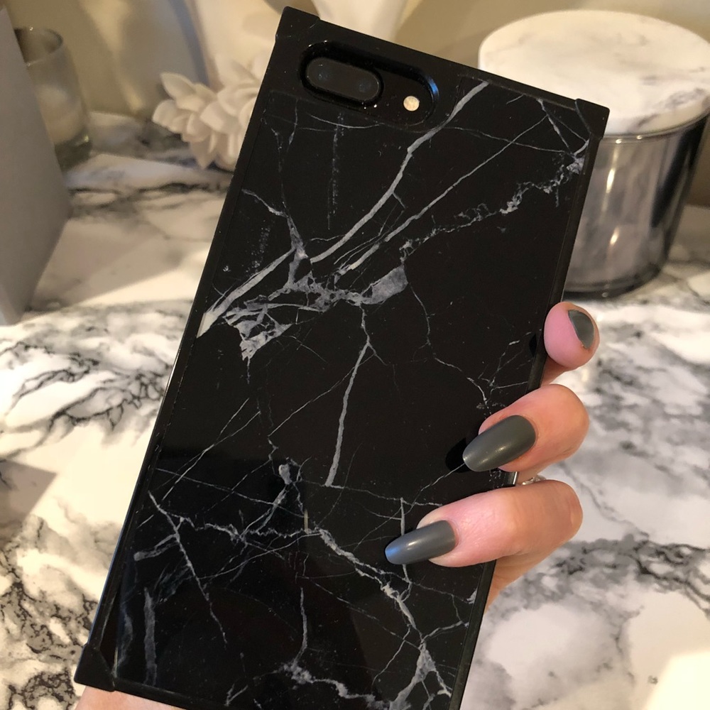 Rectangle Black Marble iPhone Case 7 Plus - 8 Plus